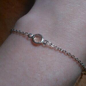 Yellow Glass Stainless Steel Station Bracelet